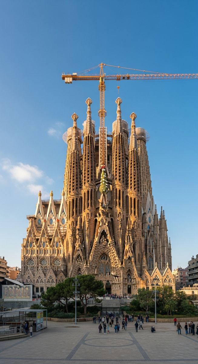 a famous Spanish landmark in bright sunlight