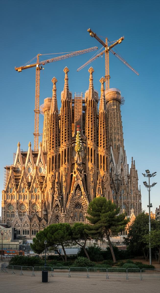 a famous Spanish landmark in bright sunlight