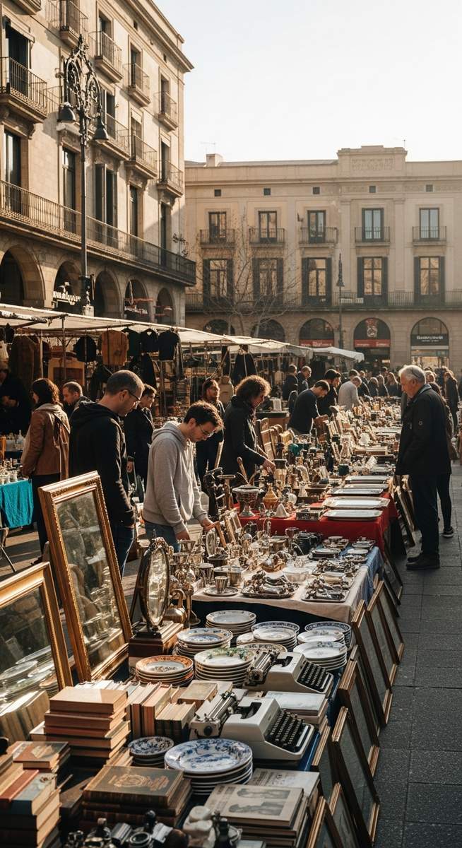 a travel photo from flea markets barcelona