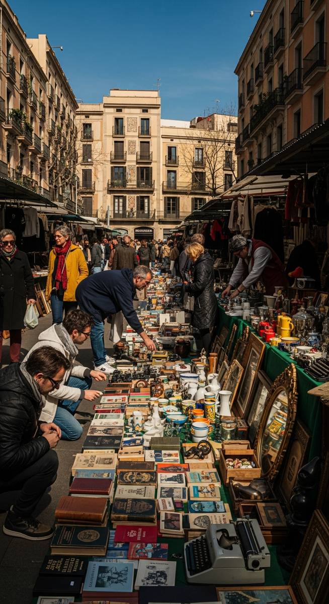 a travel photo from flea markets barcelona