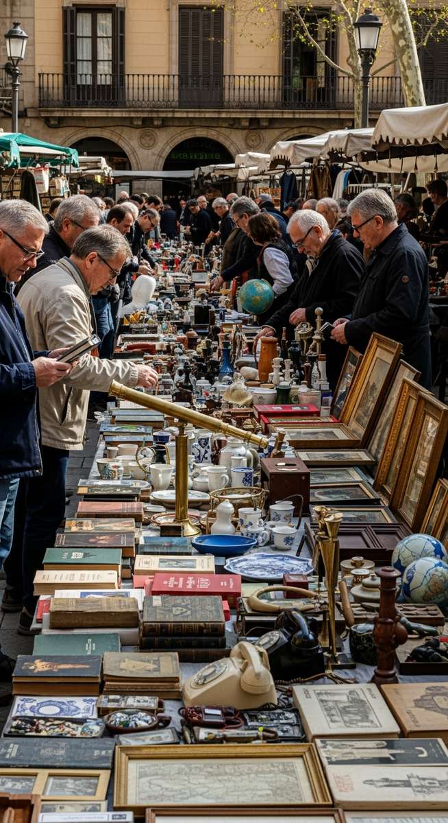 a travel photo from flea markets barcelona