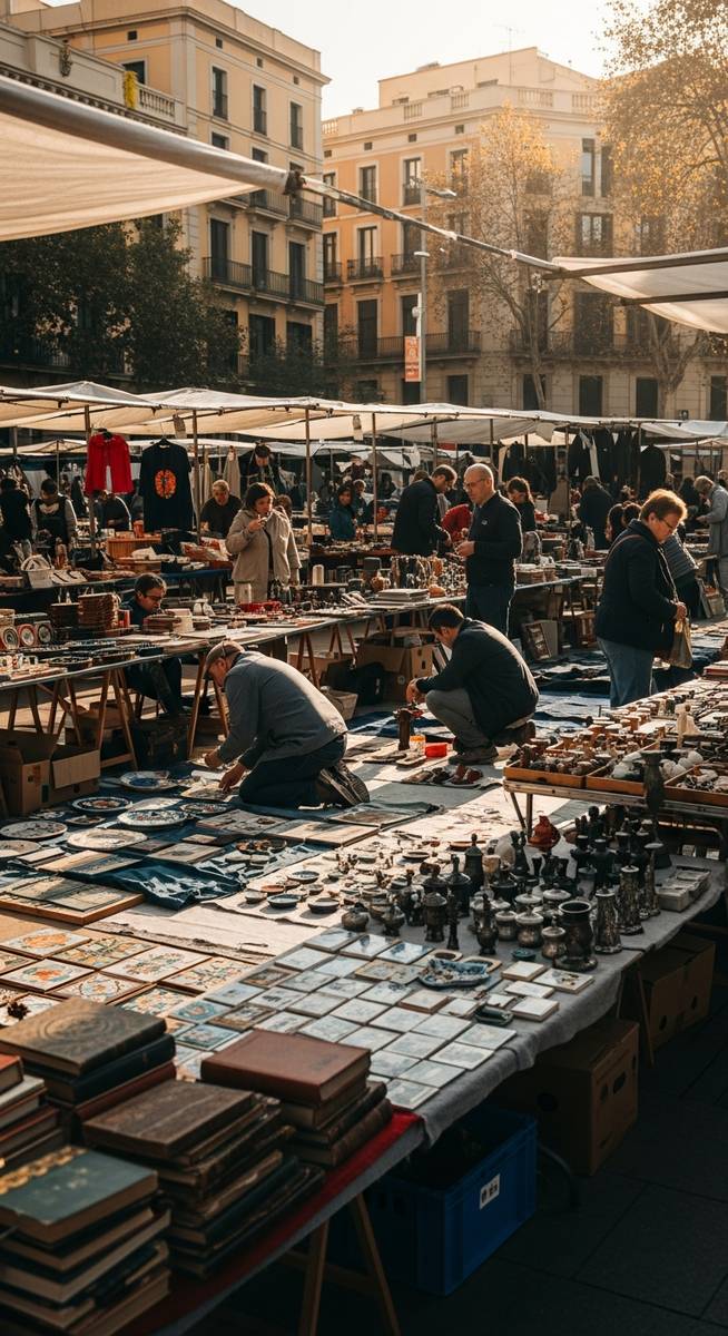 a travel photo from flea markets barcelona