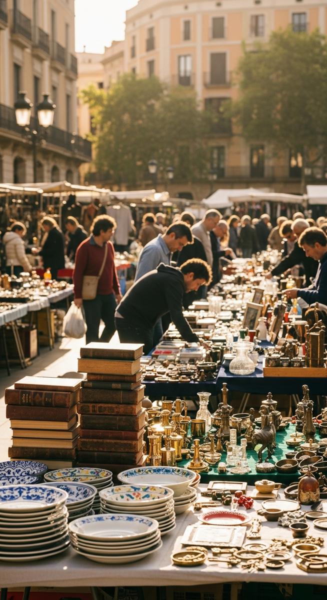 a travel photo from flea markets barcelona