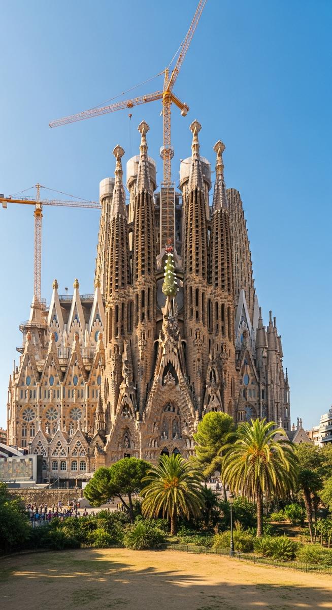 a famous Spanish landmark in bright sunlight