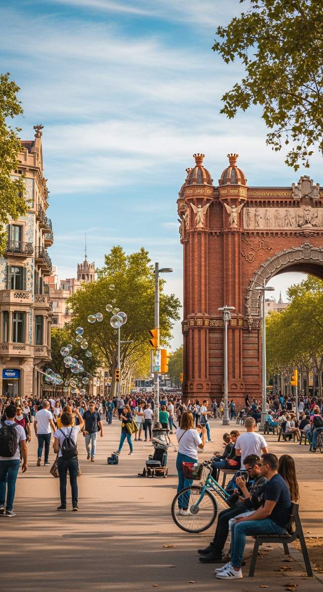 a photo illustrating 16. arc de triomf in Barcelona