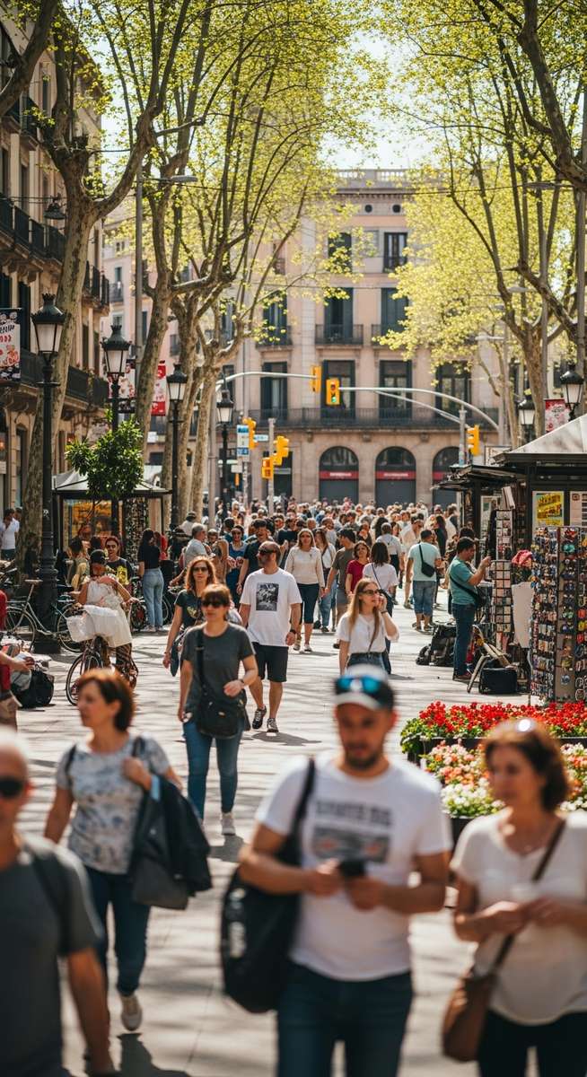 a photo illustrating 2. walk down la rambla in Barcelona