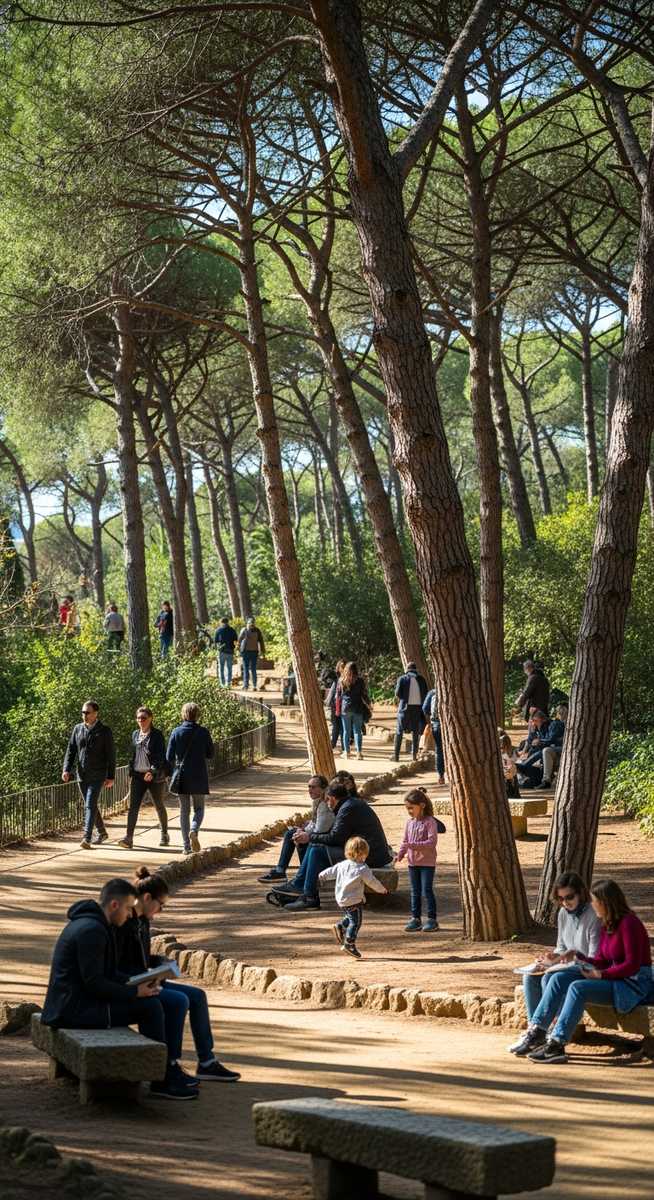 a photo illustrating 5. forest zone of park gรผell in Barcelona
