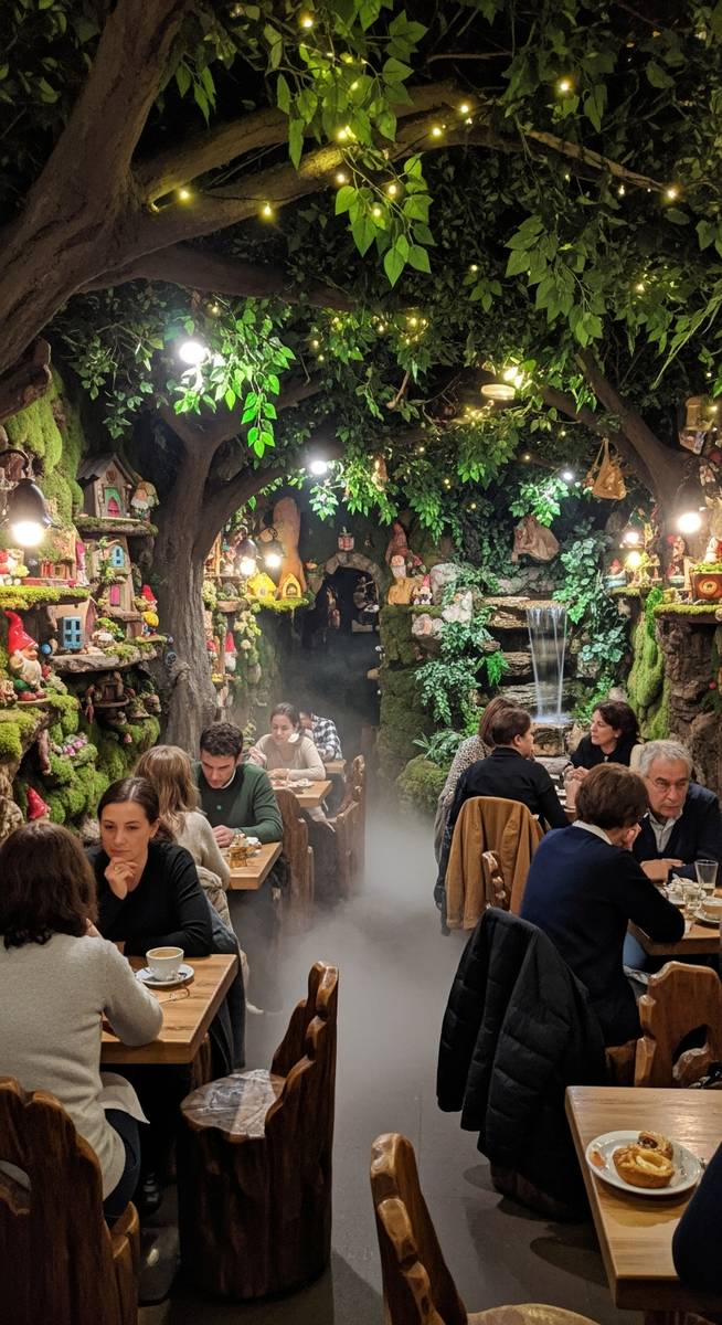 a photo illustrating 11. bosc de les fades (forest of the fairies cafรฉ) in Barcelona
