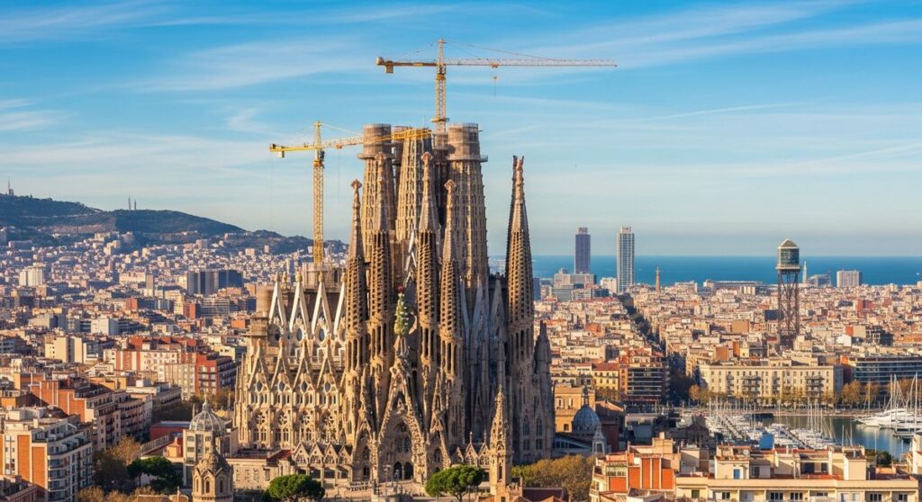 a famous Barcelona landmark or skyline