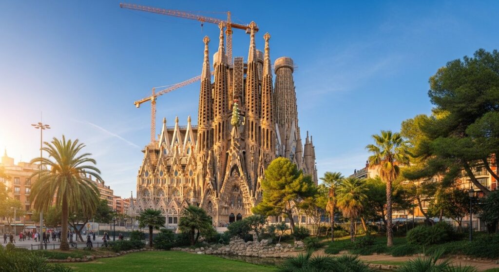 a famous Barcelona landmark or skyline