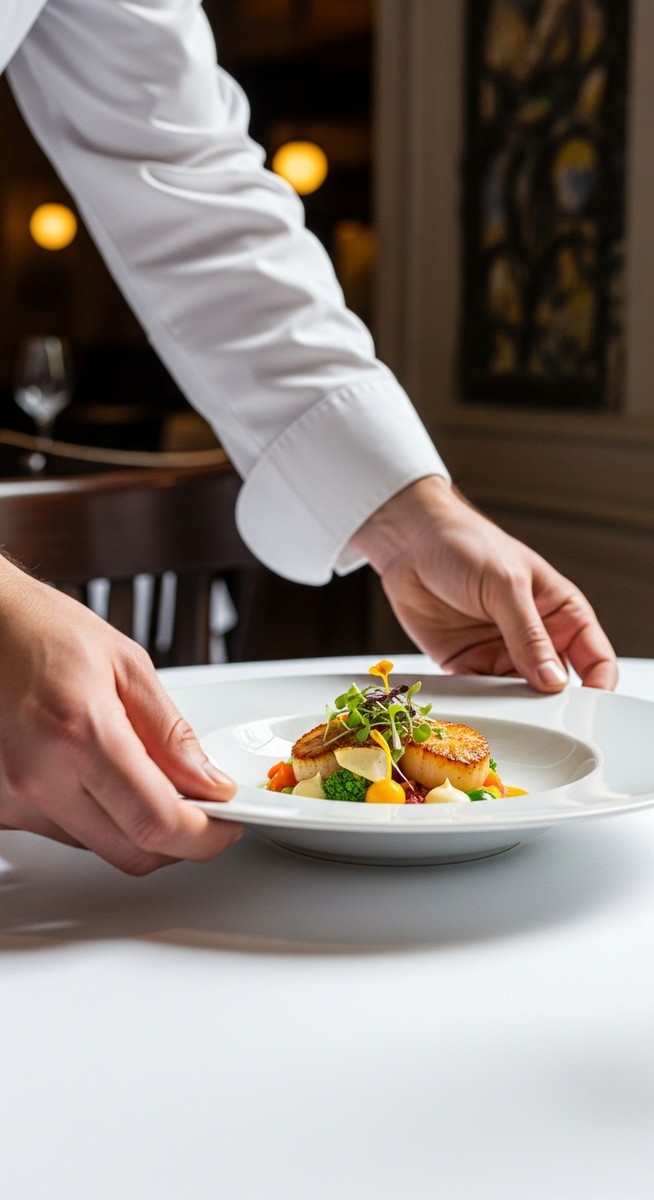 a plate of food being served at a Barcelona restaurant