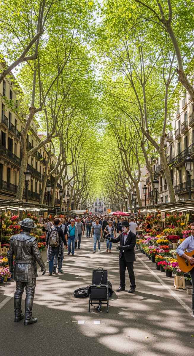 a travel photo from la rambla barcelona