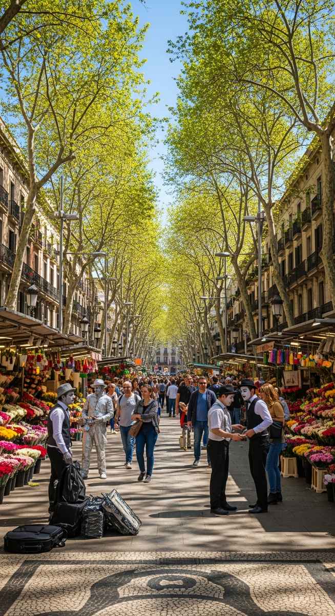 a travel photo from la rambla barcelona