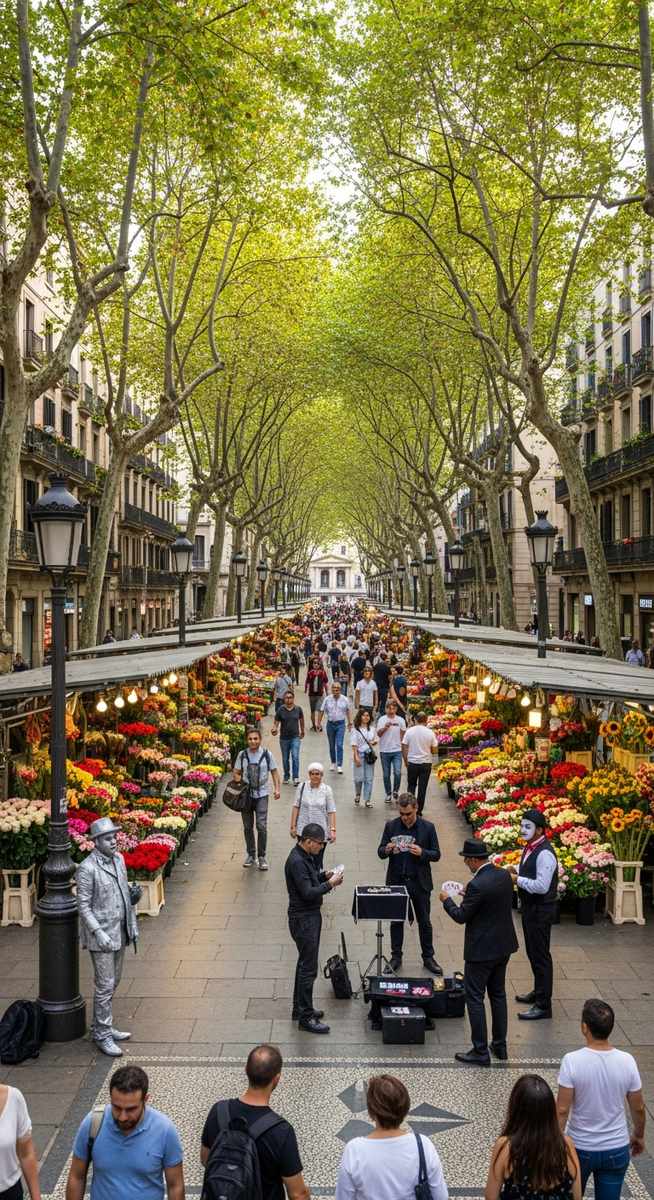 a travel photo from la rambla barcelona