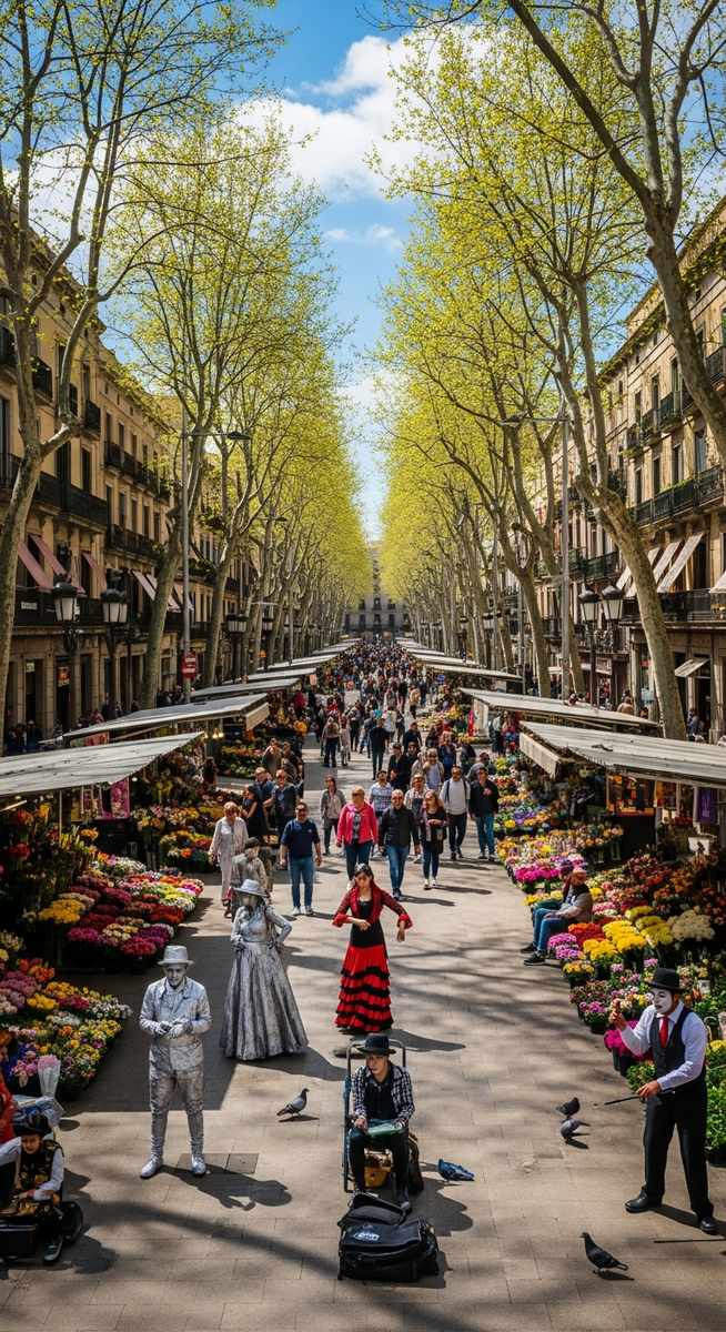 a travel photo from la rambla barcelona