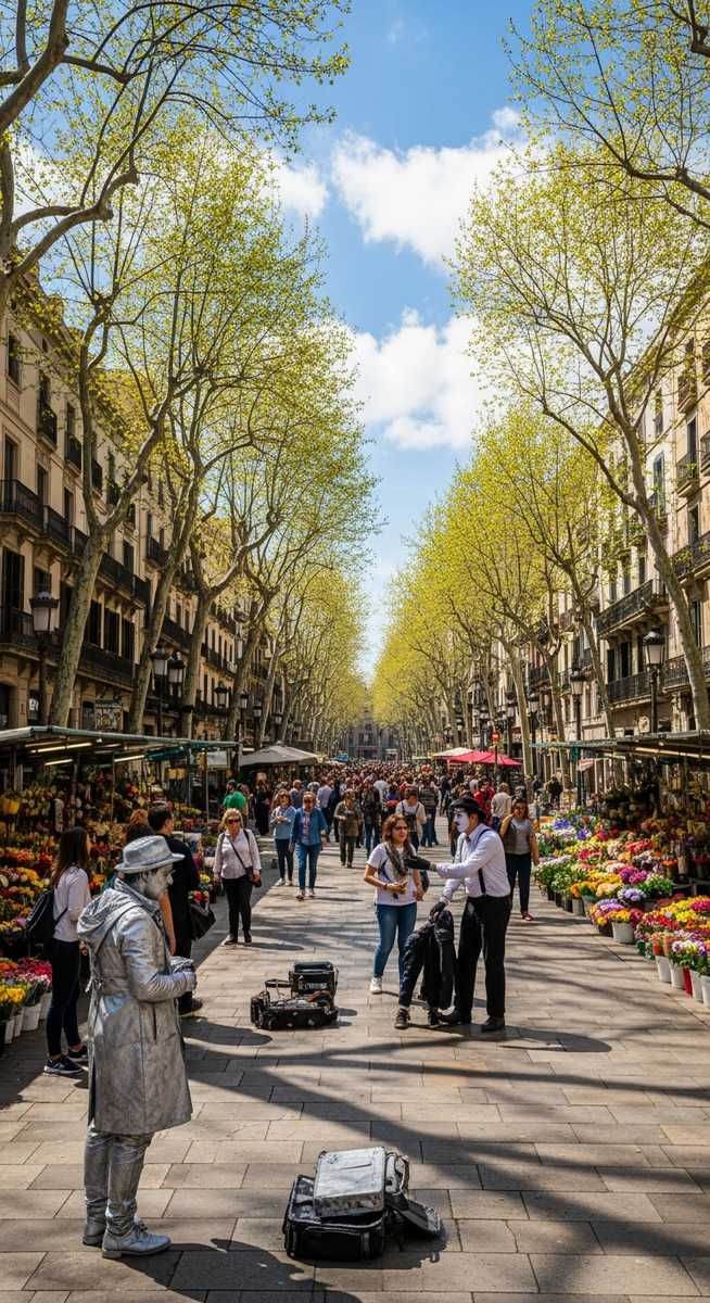 a travel photo from la rambla barcelona