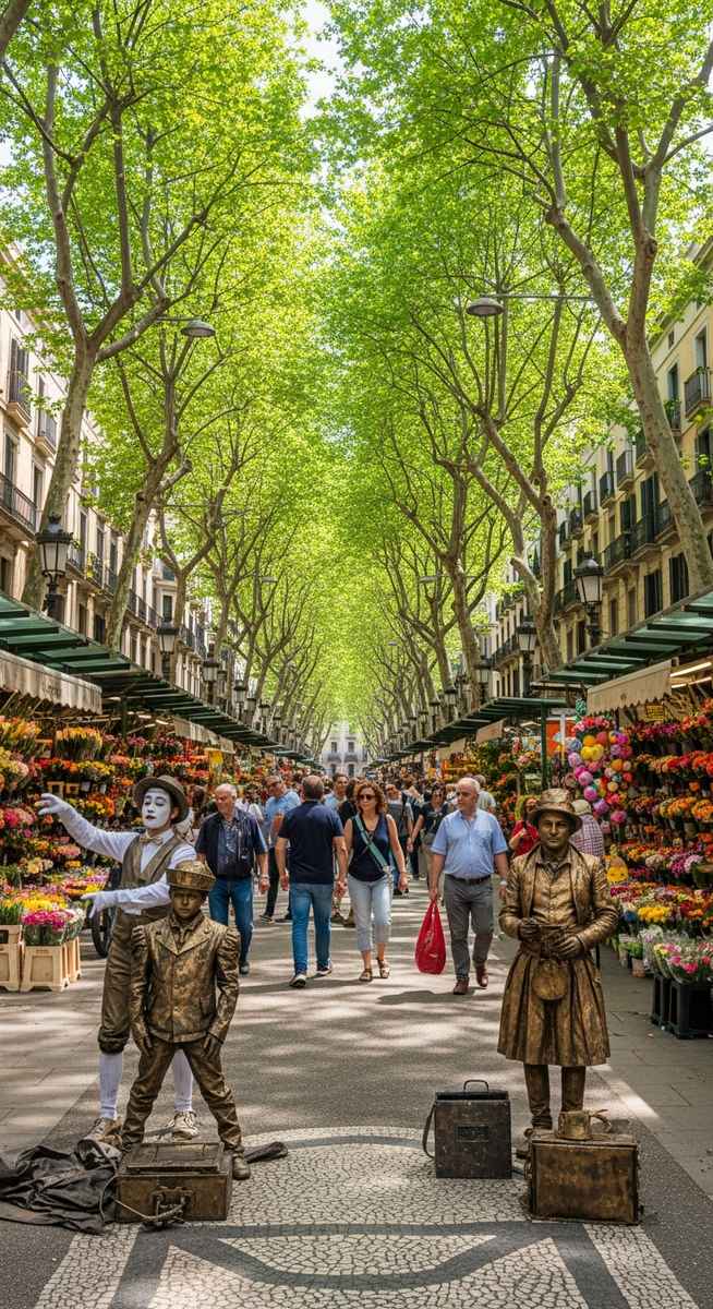a travel photo from la rambla barcelona