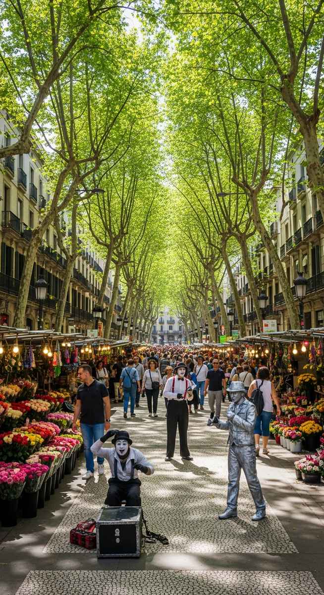 a travel photo from la rambla barcelona