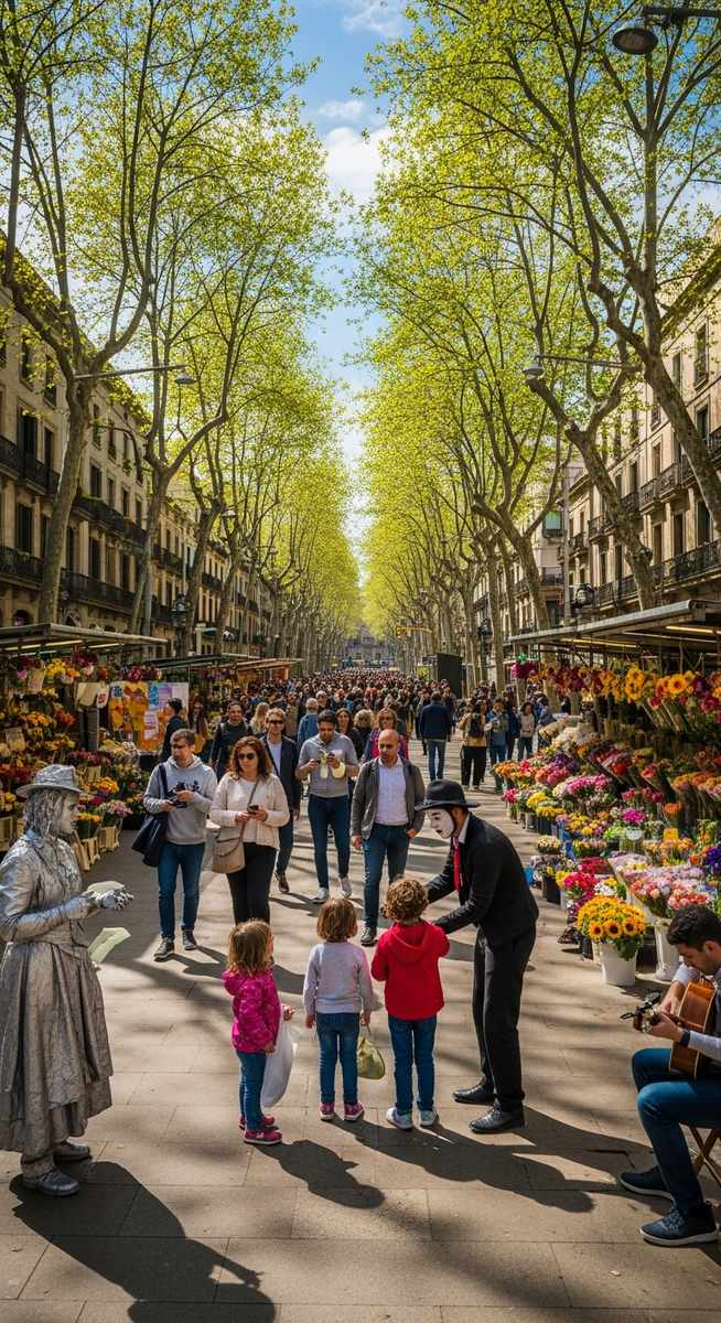 a travel photo from la rambla barcelona