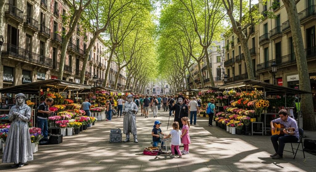 a travel photo from la rambla barcelona