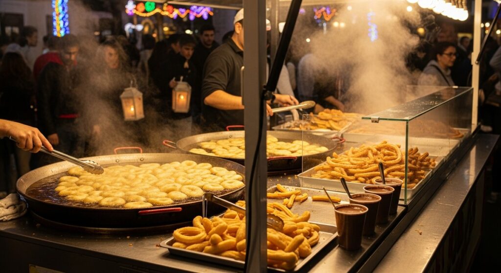 a travel photo from las fallas food during Las Fallas