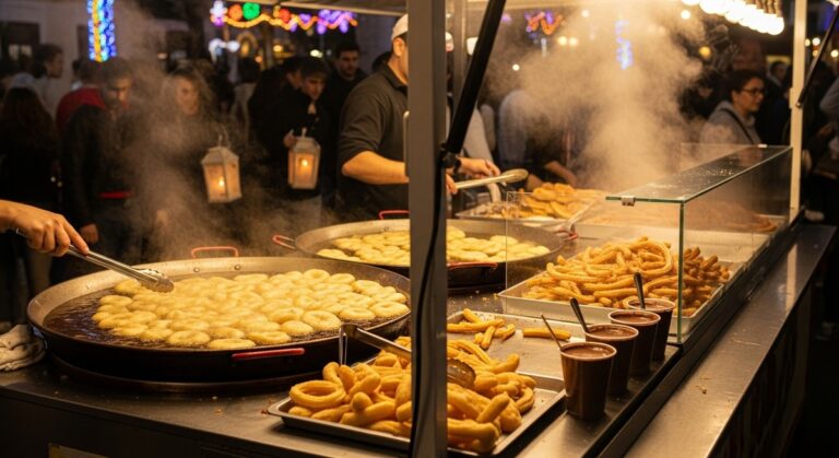 a travel photo from las fallas food during Las Fallas