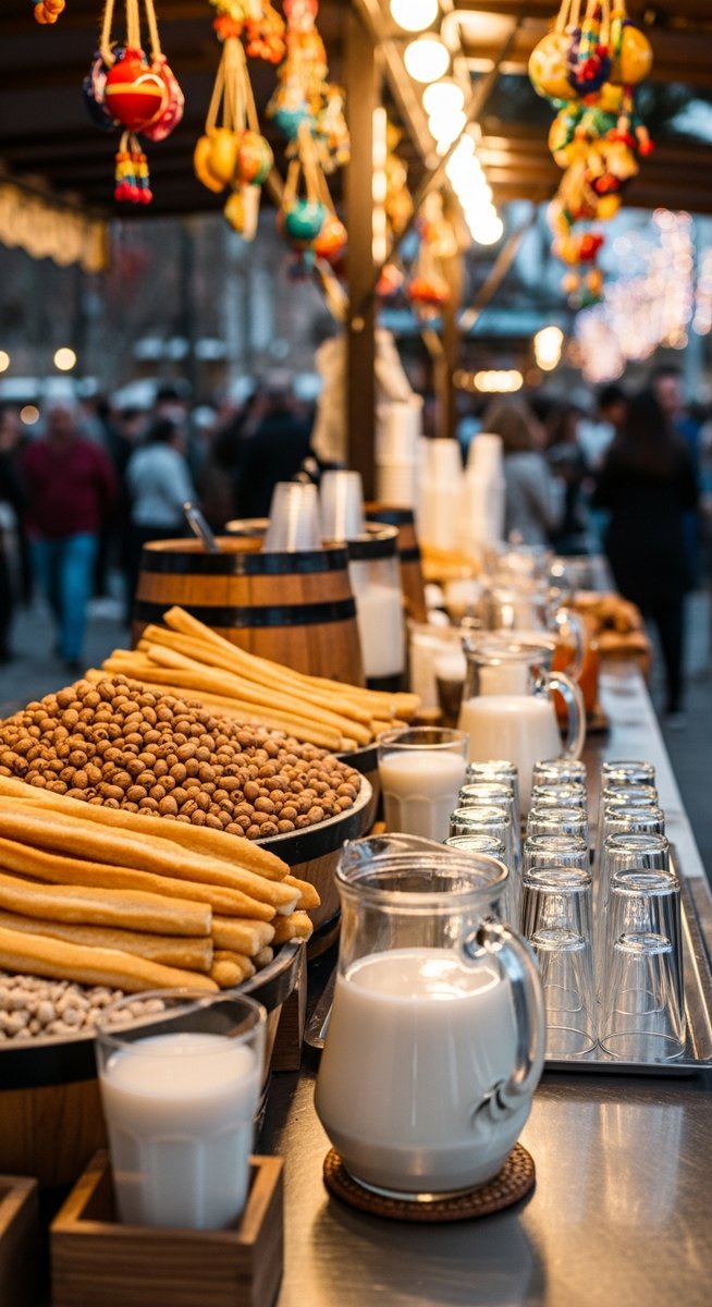 a photo illustrating horchata in Spain