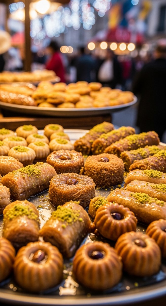 a photo illustrating arabic sweets in Spain
