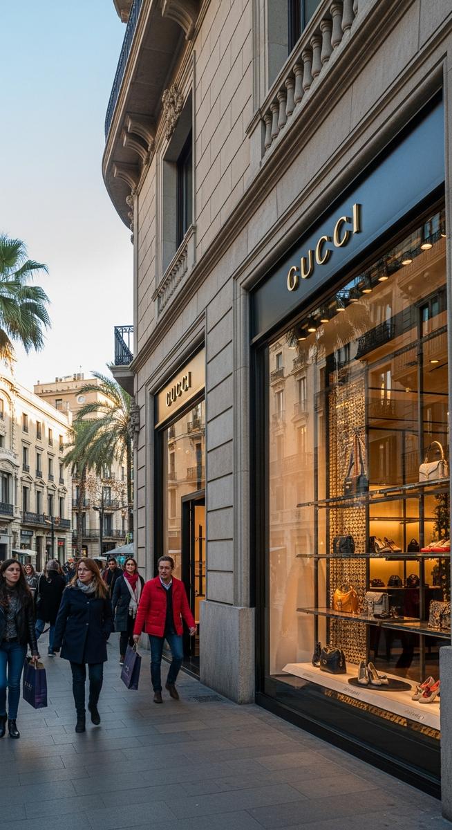 a photo illustrating 11. gucci in Barcelona while shopping