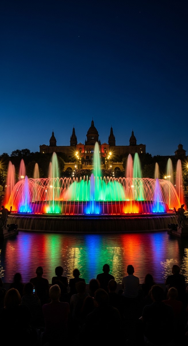 a travel photo from magic fountain barcelona
