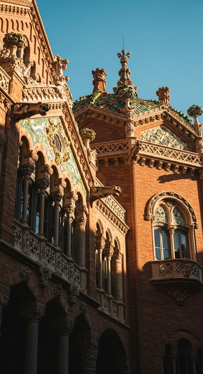a photo illustrating 4. recinte modernista sant pau in Barcelona