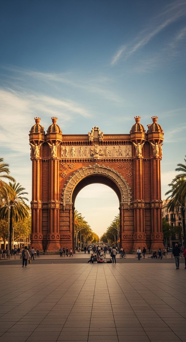 a photo illustrating 19. arc de triomf in Barcelona