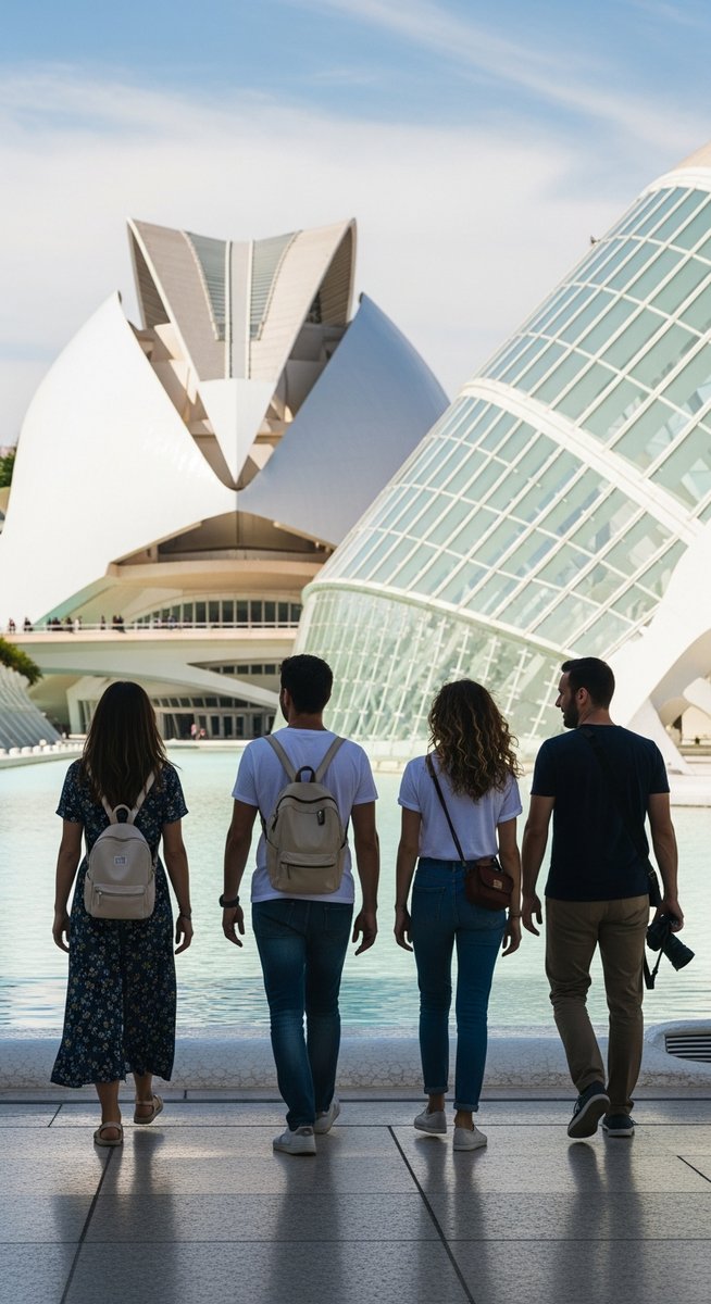 a family exploring a Valencia attraction