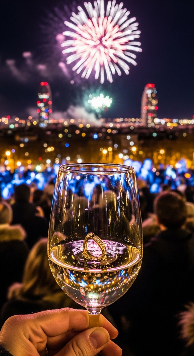 a photo illustrating 3. place a gold piece of jewelry in your glass of cava in Barcelona