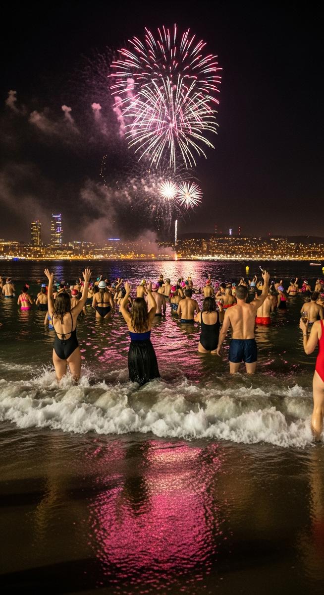 a photo illustrating 5. take your first swim of the year in Barcelona