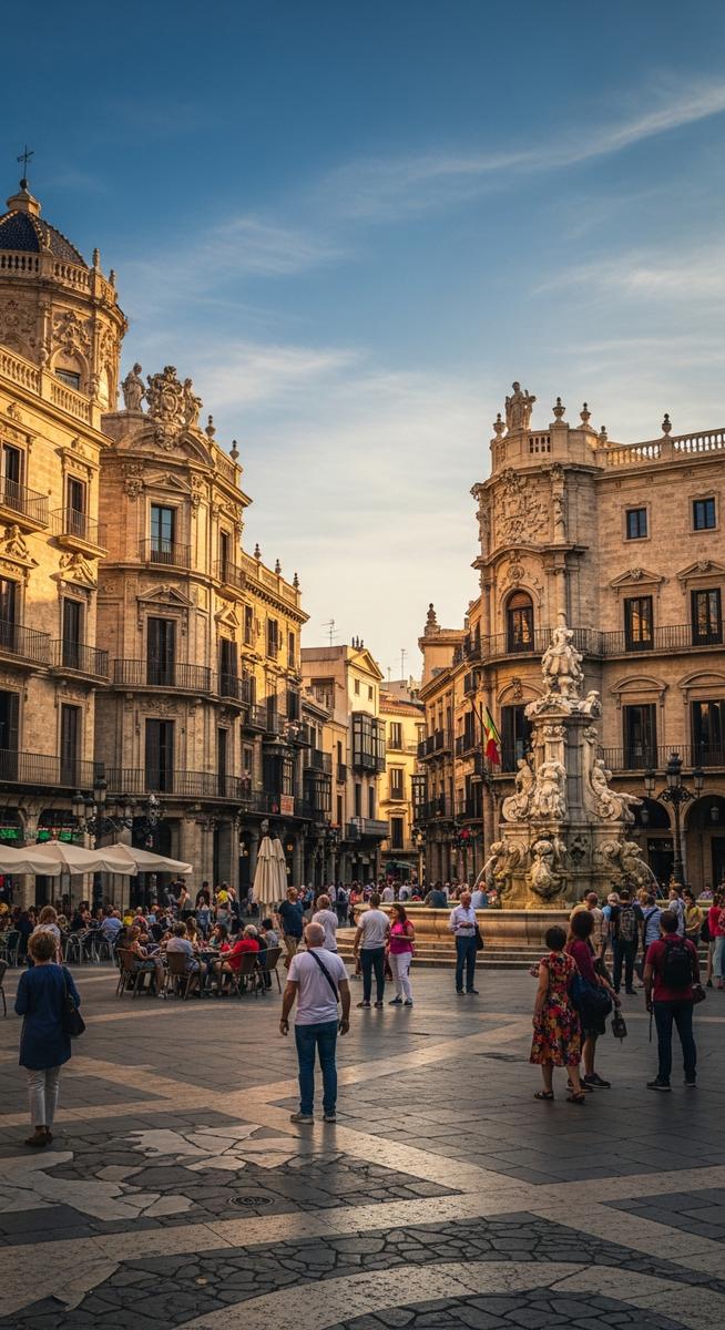 a large ornate plaza in Valencia