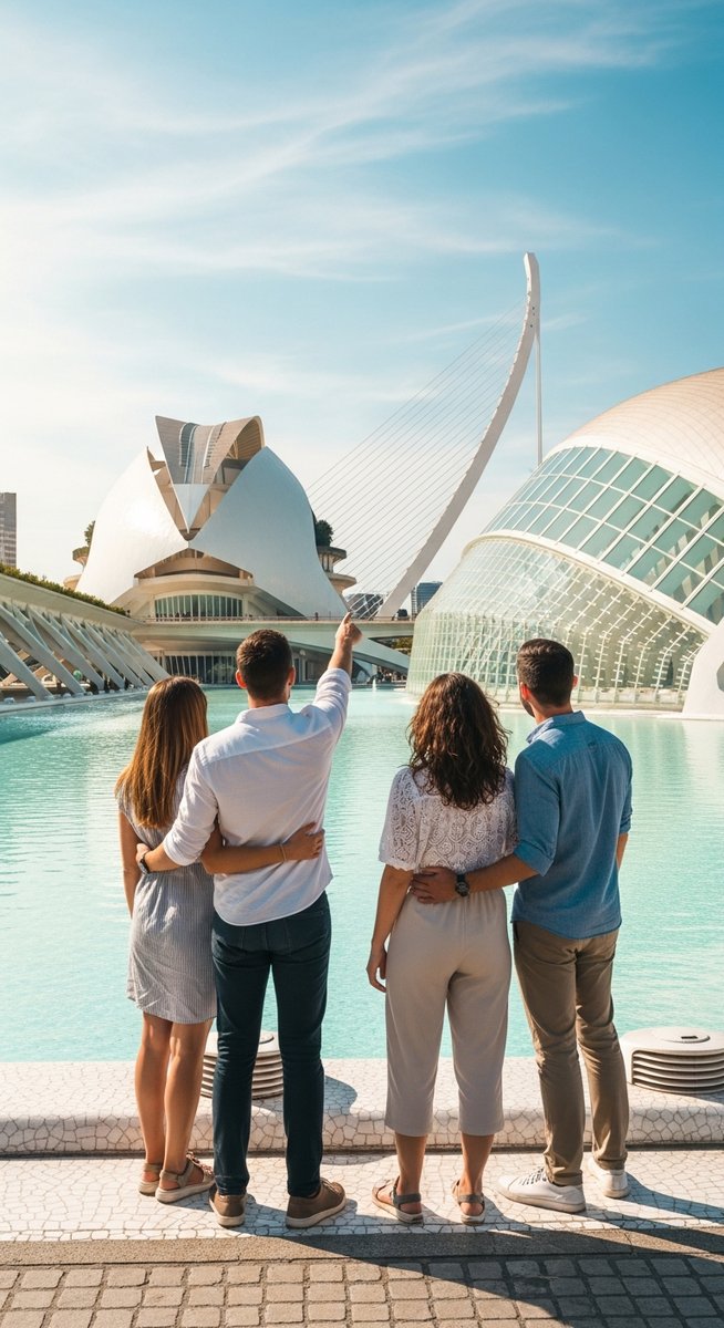 a family exploring a Valencia attraction