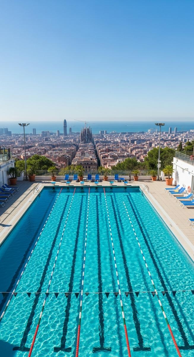 a travel photo from olympic pool barcelona