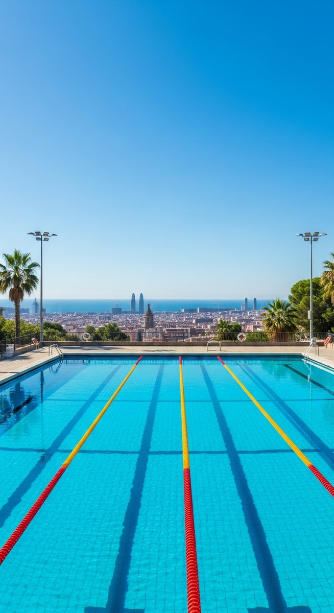 a travel photo from olympic pool barcelona