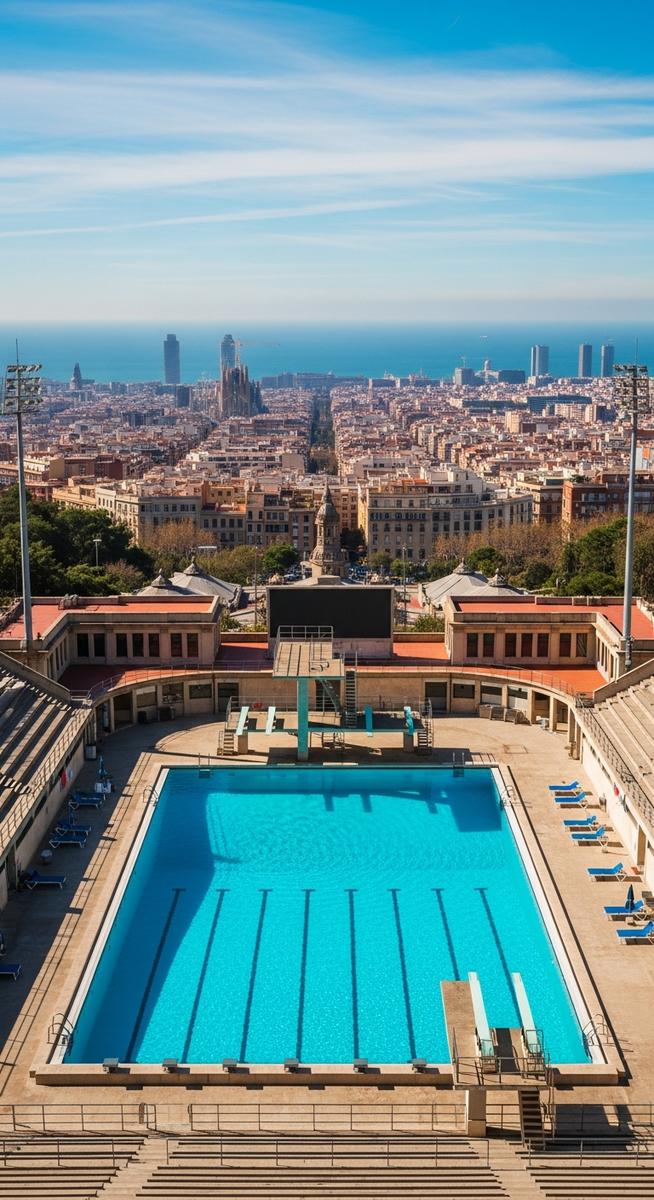 a travel photo from olympic pool barcelona