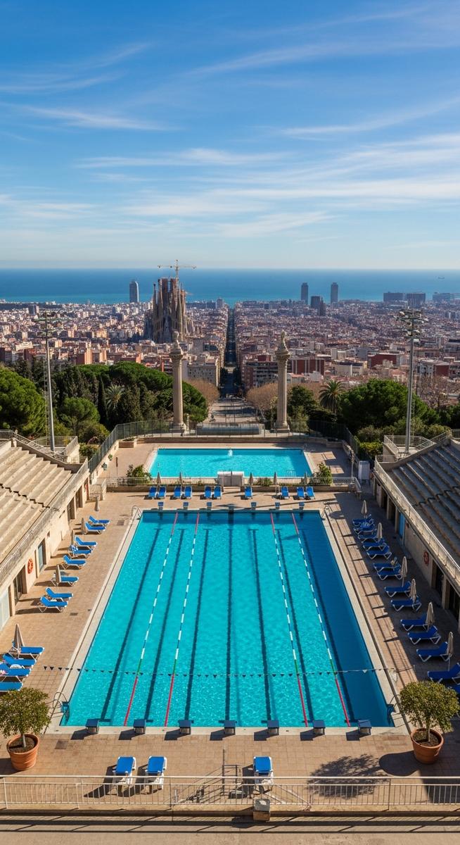 a travel photo from olympic pool barcelona