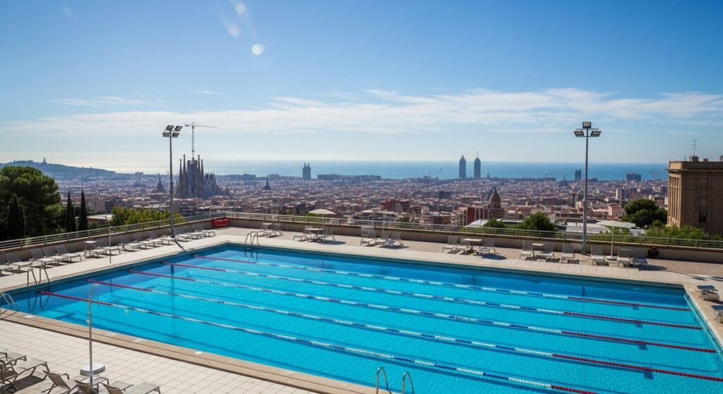 a travel photo from olympic pool barcelona