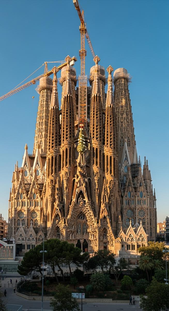 a famous Spanish landmark in bright sunlight