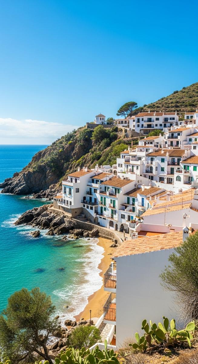 a Spanish coastal view with turquoise water on a one-week Spain itinerary