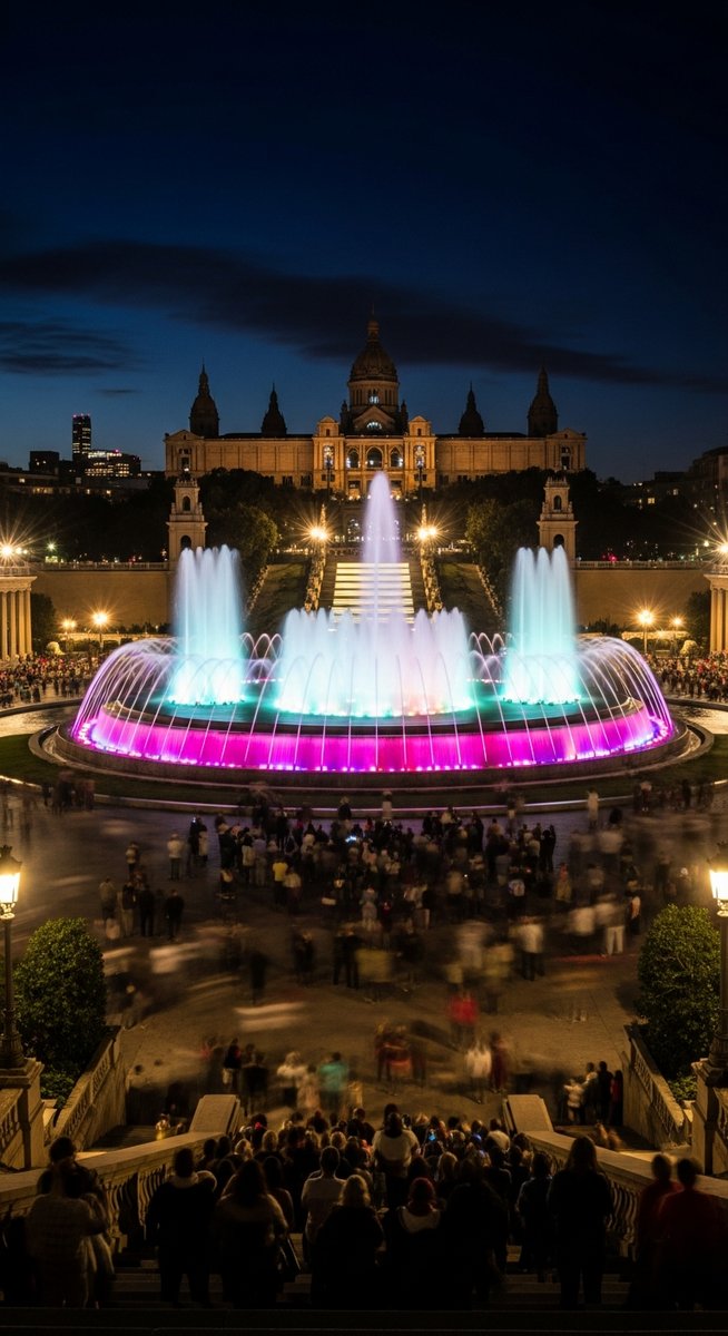 a photo illustrating 11. magic fountain show in Barcelona