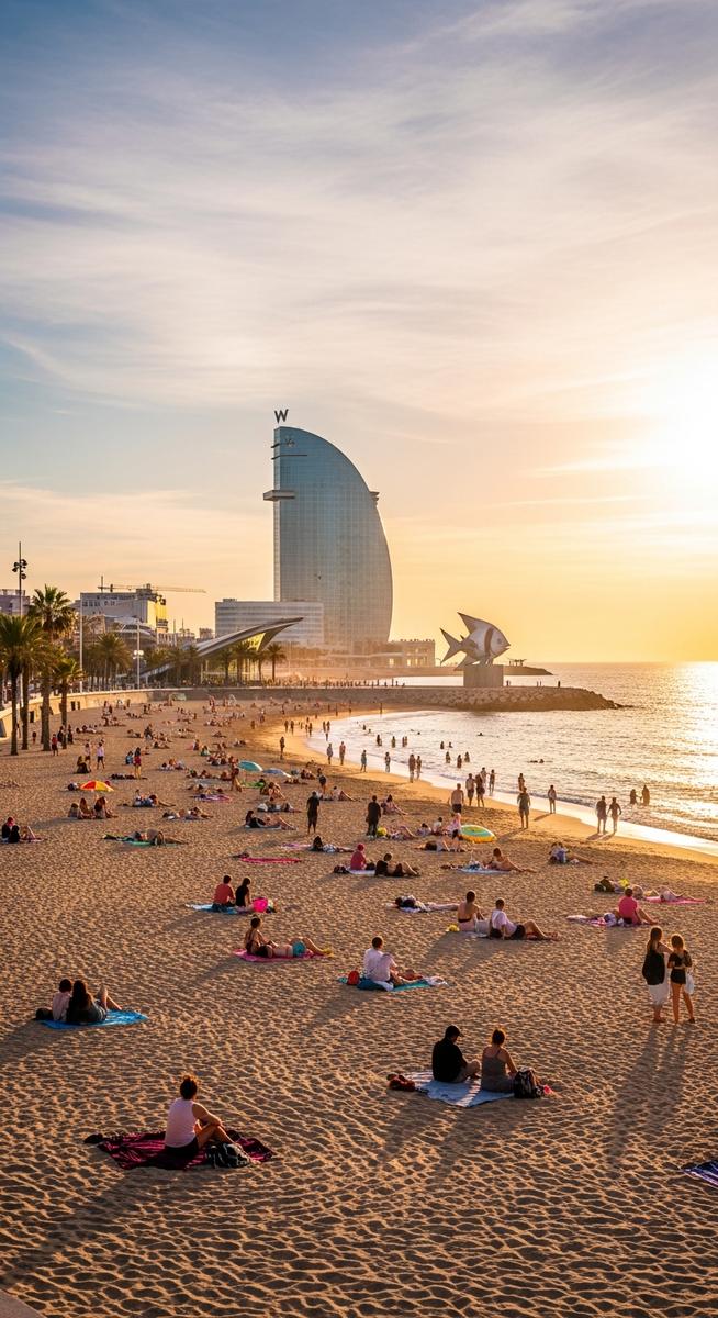 a photo illustrating 13. one of barcelona's beaches in Barcelona