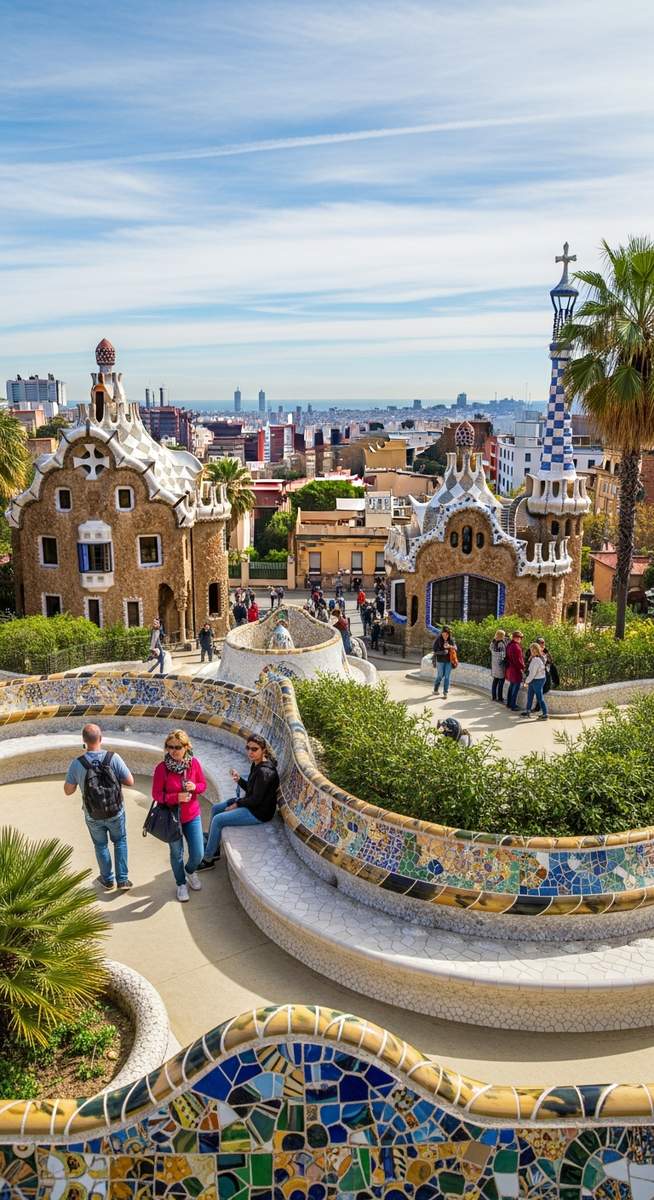 a photo illustrating 2. park gรผell in Barcelona