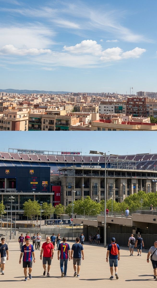 a photo illustrating 7. camp nou stadium in Barcelona