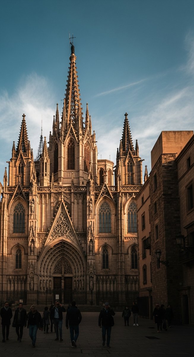 a photo illustrating 9. barcelona cathedral (catedral de la santa creu i santa eulร lia) in Barcelona