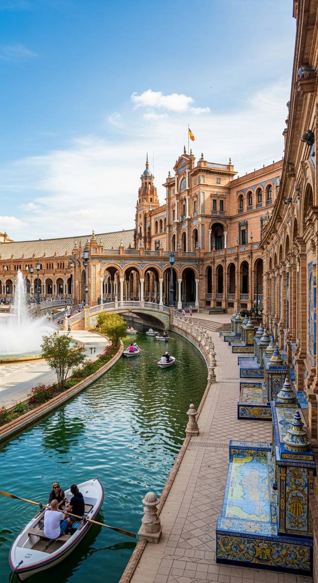a travel photo from plaza de espana seville
